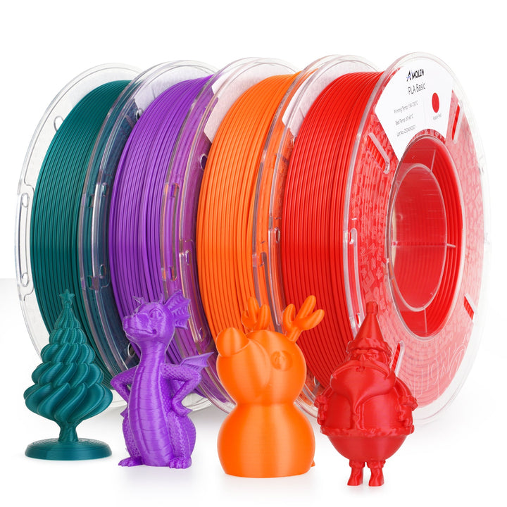 Amolen PLA Basic Variety Pack (4 x 250g), 1.75mm