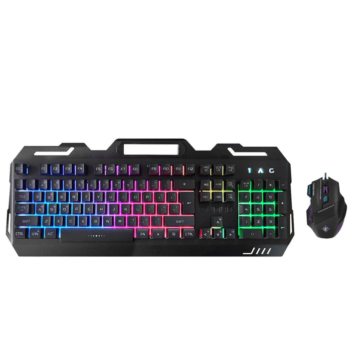 SaharaCase KB37 104-key RGB keyboard and wired mouse