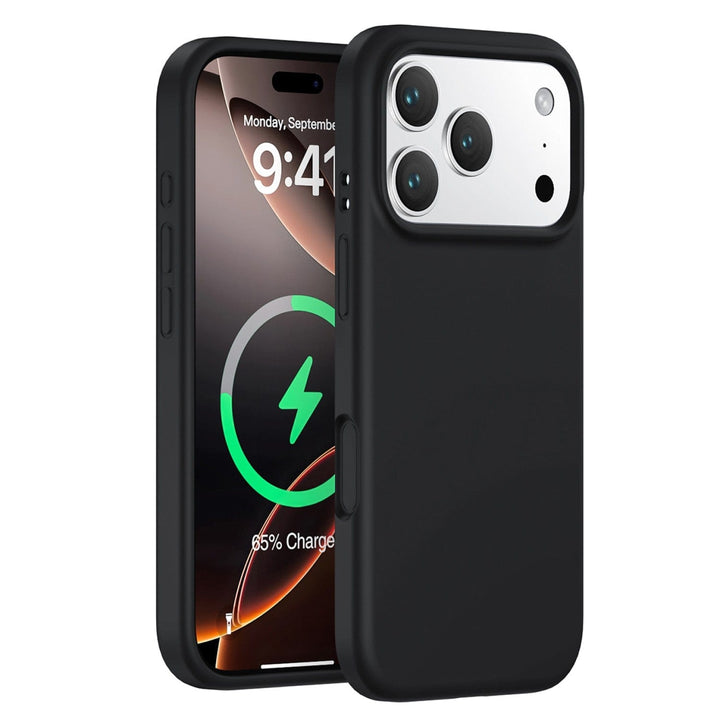 SaharaCase Venture MagSafe-Compatible Silicone Case for iPhone 17 Pro — front and rear views