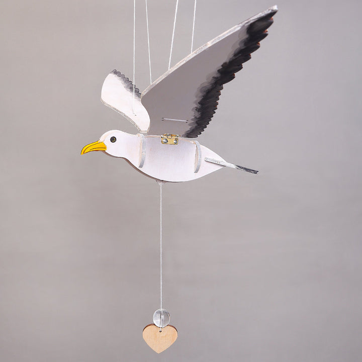 Kitsville Bionic Bird Pull-String Engineering Kit — hanging painted bird