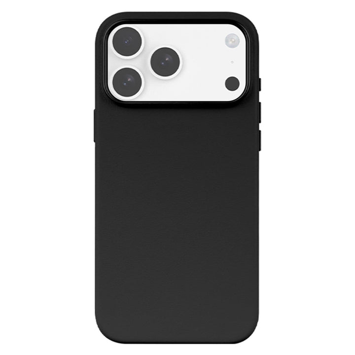 SaharaCase Indy Vegan Leather Case for iPhone 17 Pro — black rear view