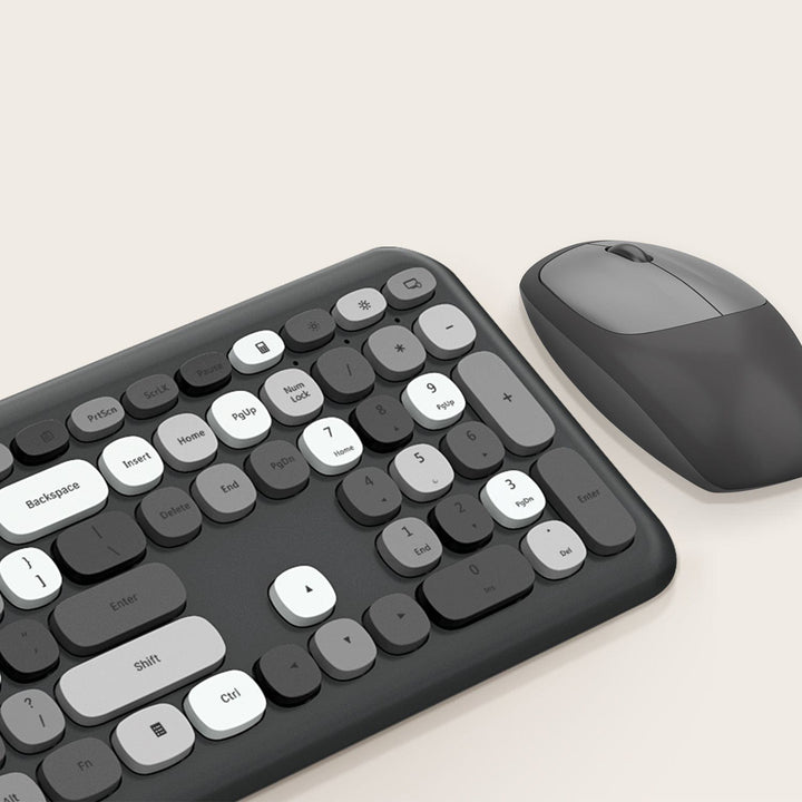 Close view of SaharaCase KB1 black and gray number-pad keys and mouse