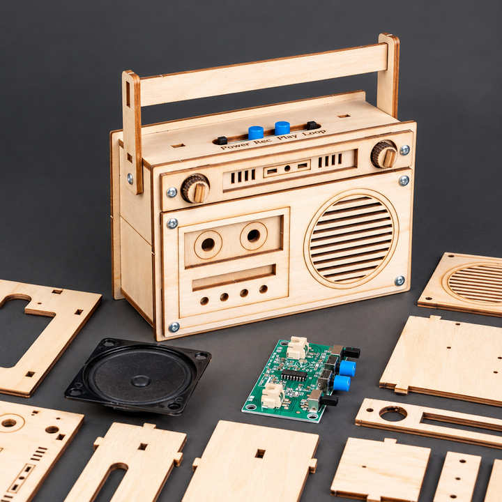 Kitsville 60-Second Voice Recording Machine Kit — voice recorder and parts