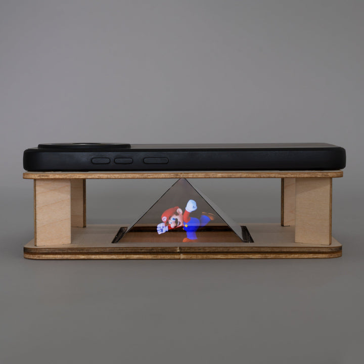 Kitsville Smartphone Hologram-Effect Projector Kit — smartphone reflection demonstration