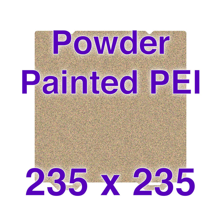 Wham Bam textured PEI Flexi Plate labeled 235 x 235 mm