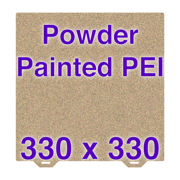 Wham Bam textured PEI Flexi Plate labeled 330 x 330 mm