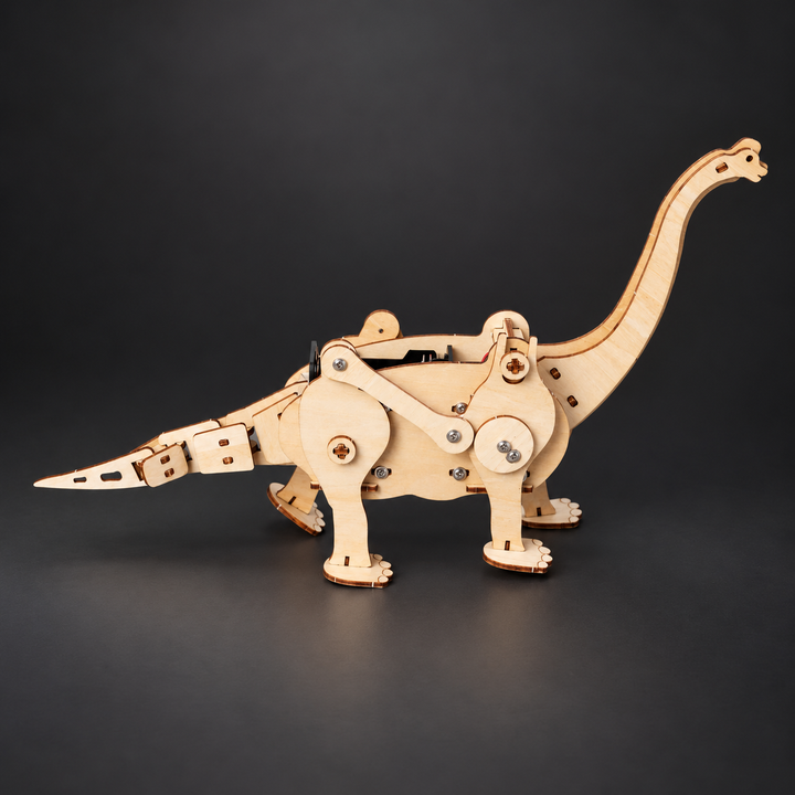Kitsville ST078: Assembled wooden Brachiosaurus robot