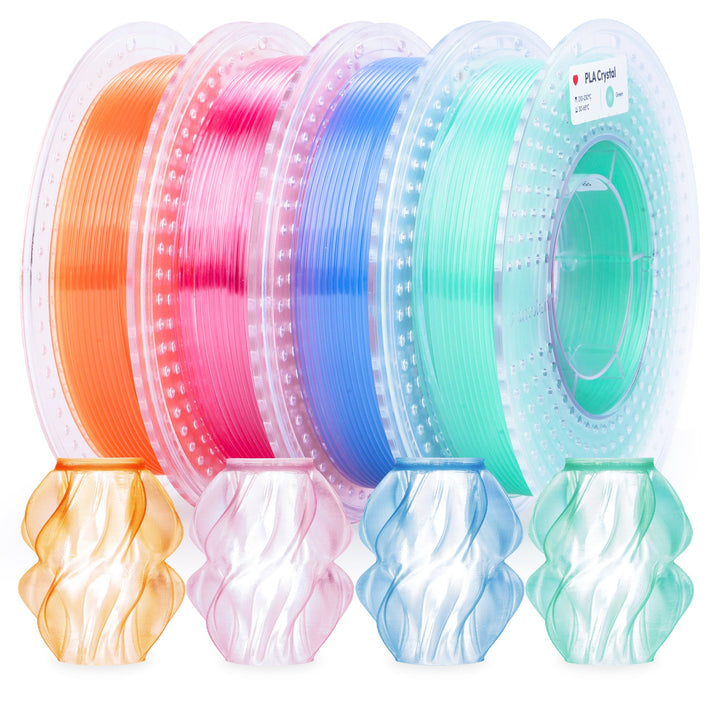 Amolen PLA Crystal-Transparent Gradient Variety Pack (4x200g)