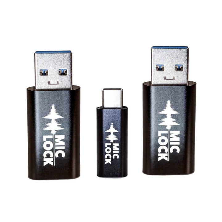 Mic-Lock Three Secure Charger USB data blocking adapters