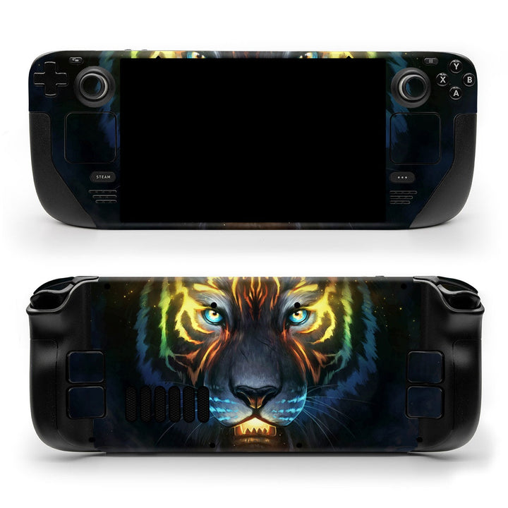 DecalGirl Colorsoul skin shown on the front and back of a Valve Steam Deck