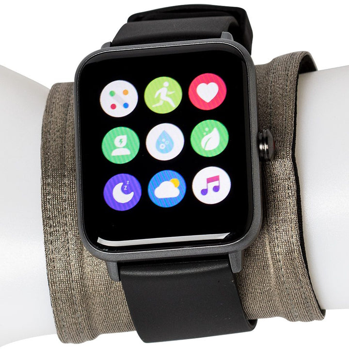 SYB Wrist Band worn beneath smartwatch, watch not included