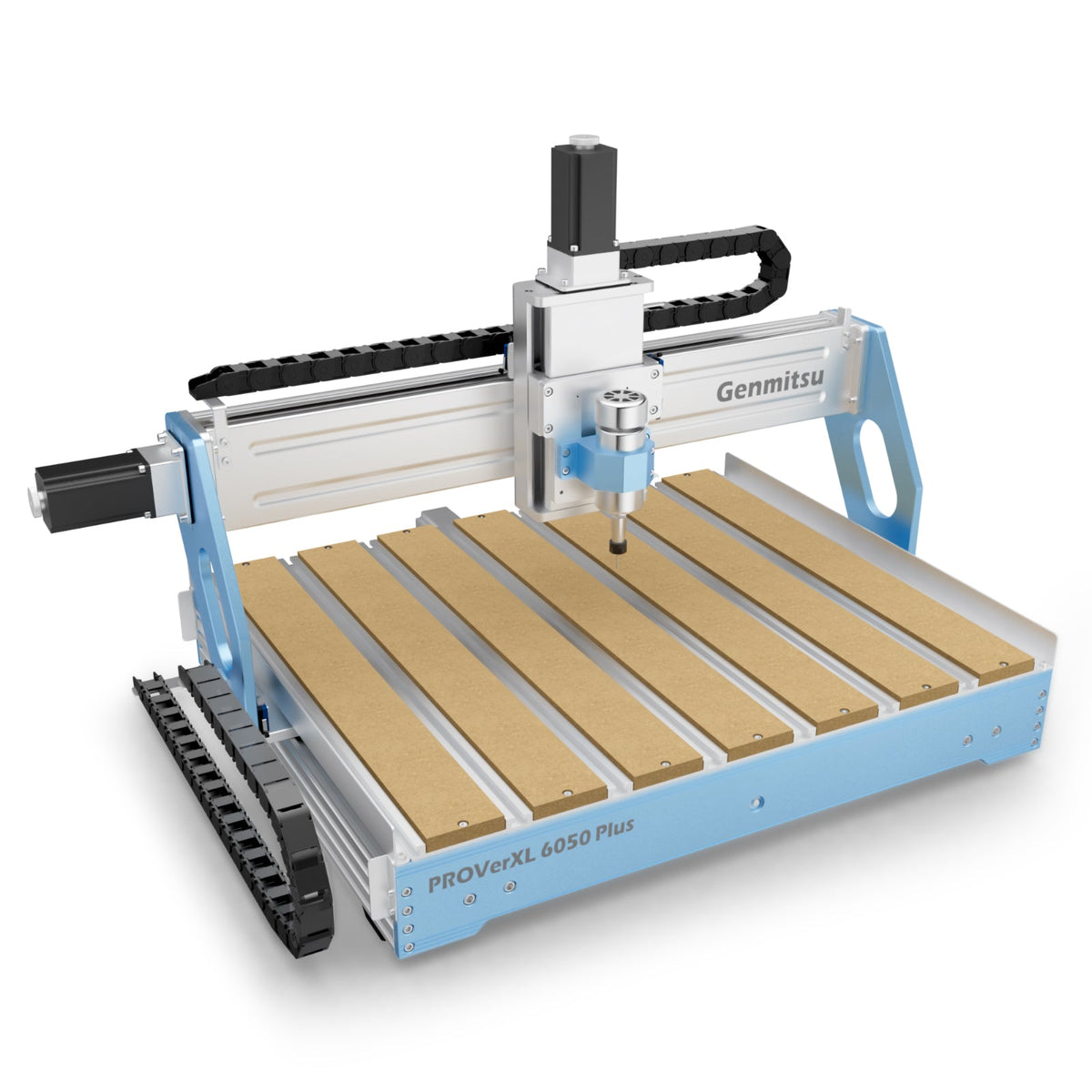 Genmitsu PROVerXL 6050 Plus CNC Router — 300W — angled view of the hybrid worktable