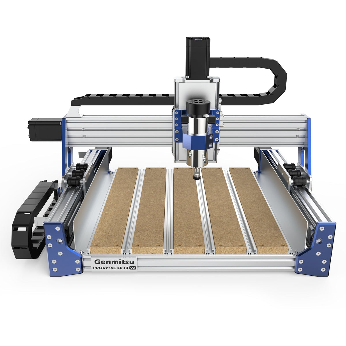 Genmitsu PROVerXL 4030 V2 CNC Router — front view of hybrid worktable and spindle