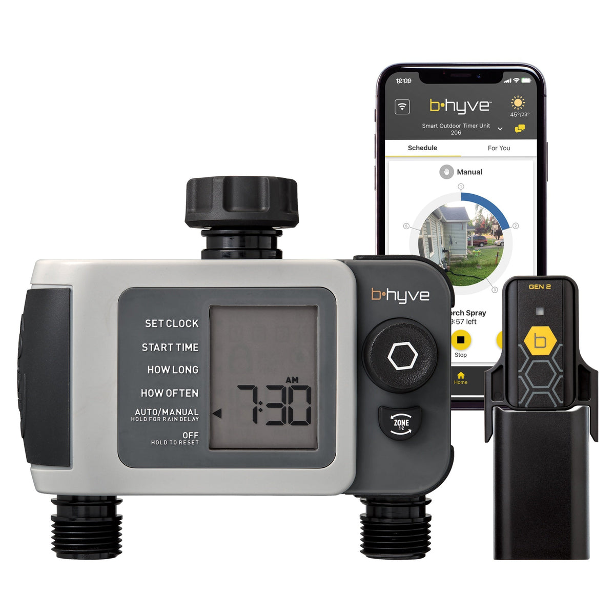 Orbit B-hyve XD 2-Outlet Hose Timer + Gen 2 Hub 24637