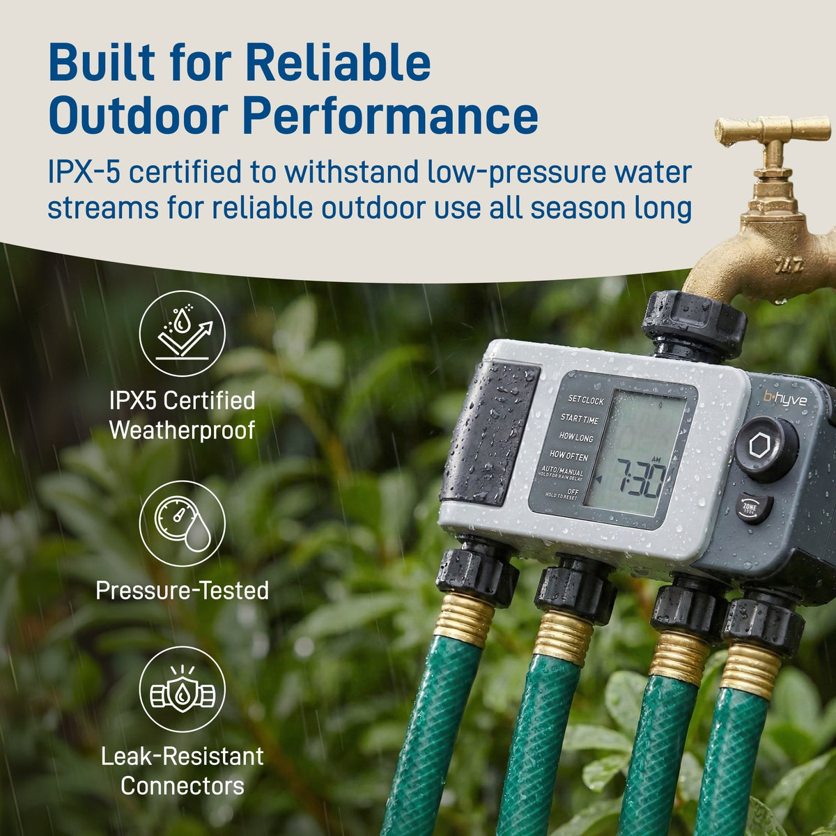 Orbit B-hyve XD 4-Outlet Bluetooth Hose Faucet Sprinkler Timer | 24634