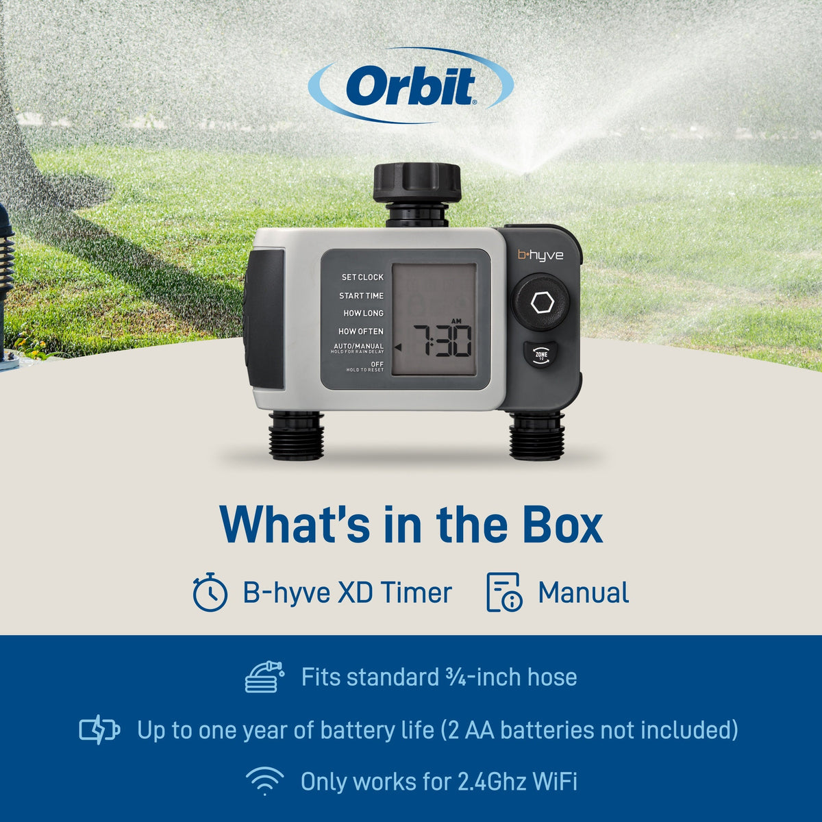 Orbit B-hyve XD 2-Outlet Bluetooth Hose Timer 24632