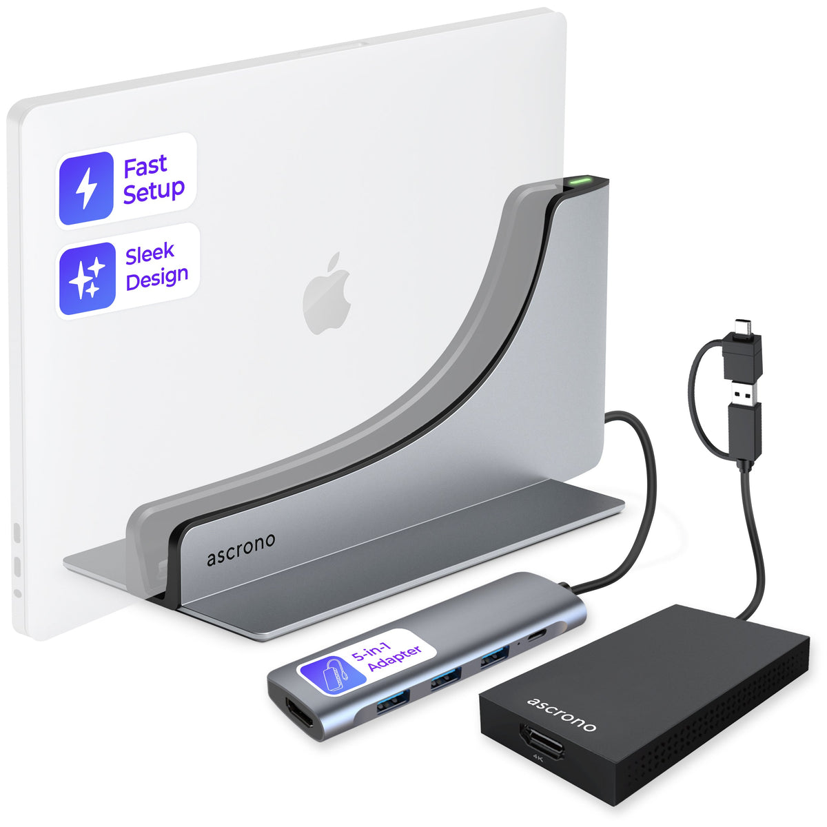 Ascrono MacBook Vertical Docking Station
