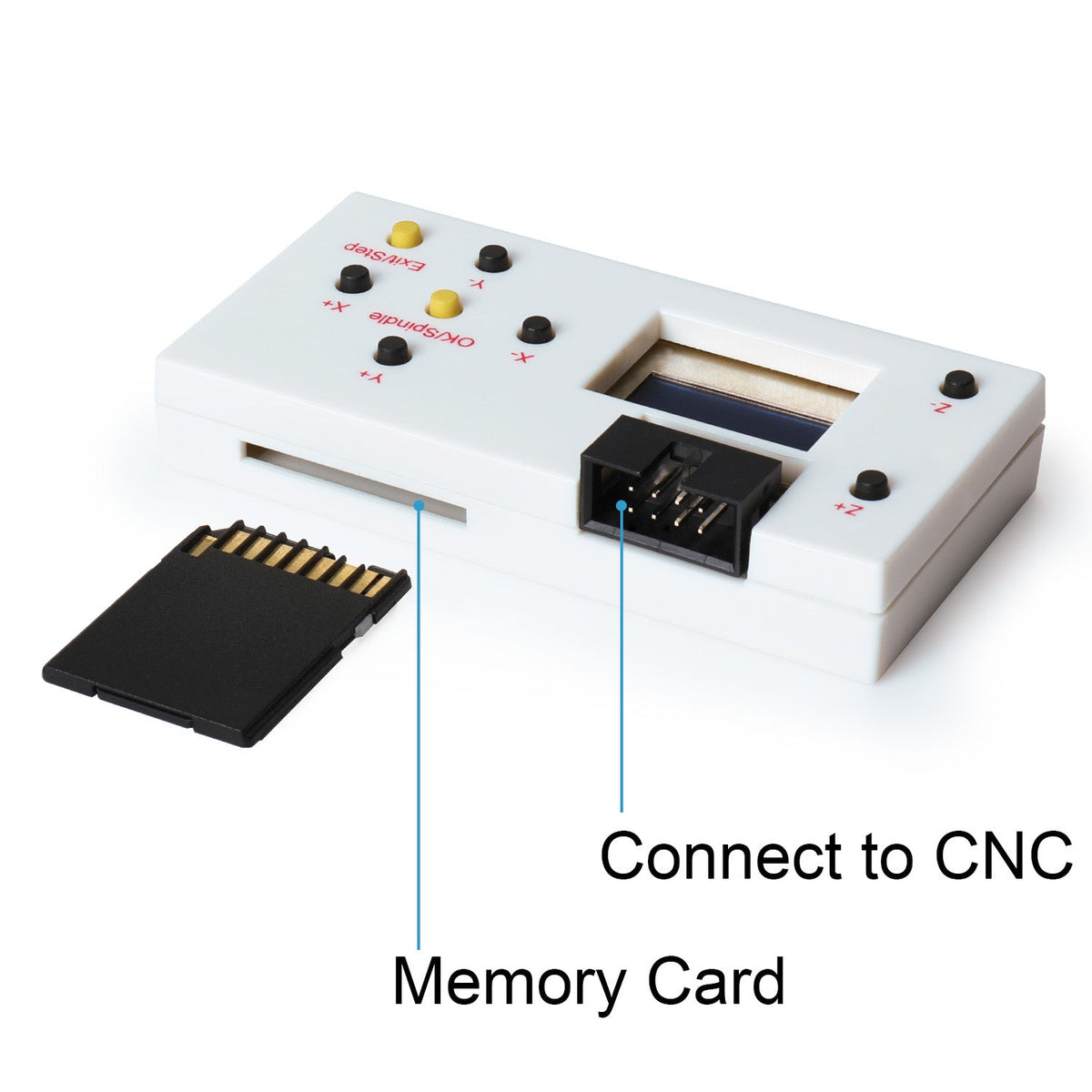 Genmitsu offline CNC controller with memory-card slot and cable connection