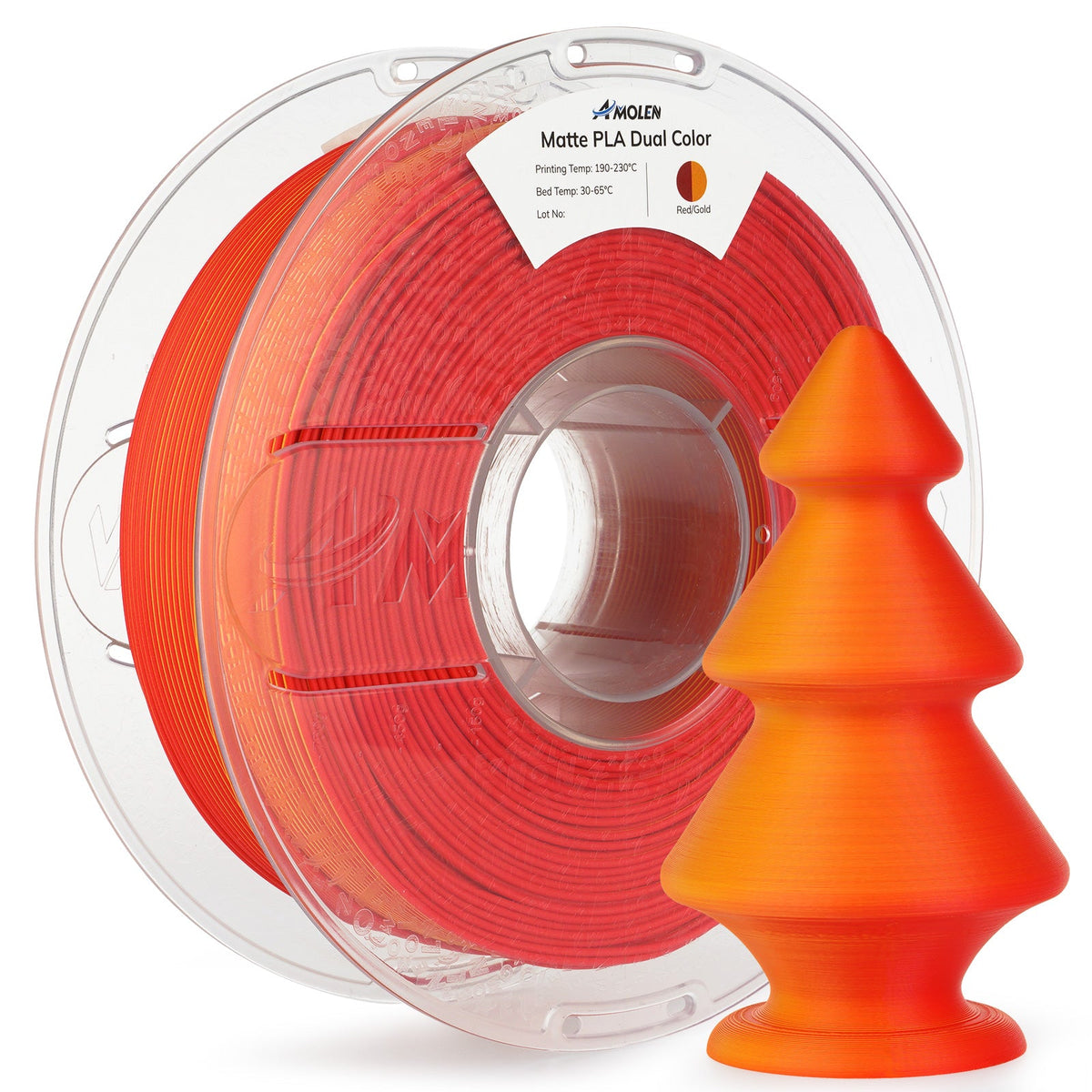 Amolen PLA Matte Dual Filament 1.75mm, 1KG/2.2LB