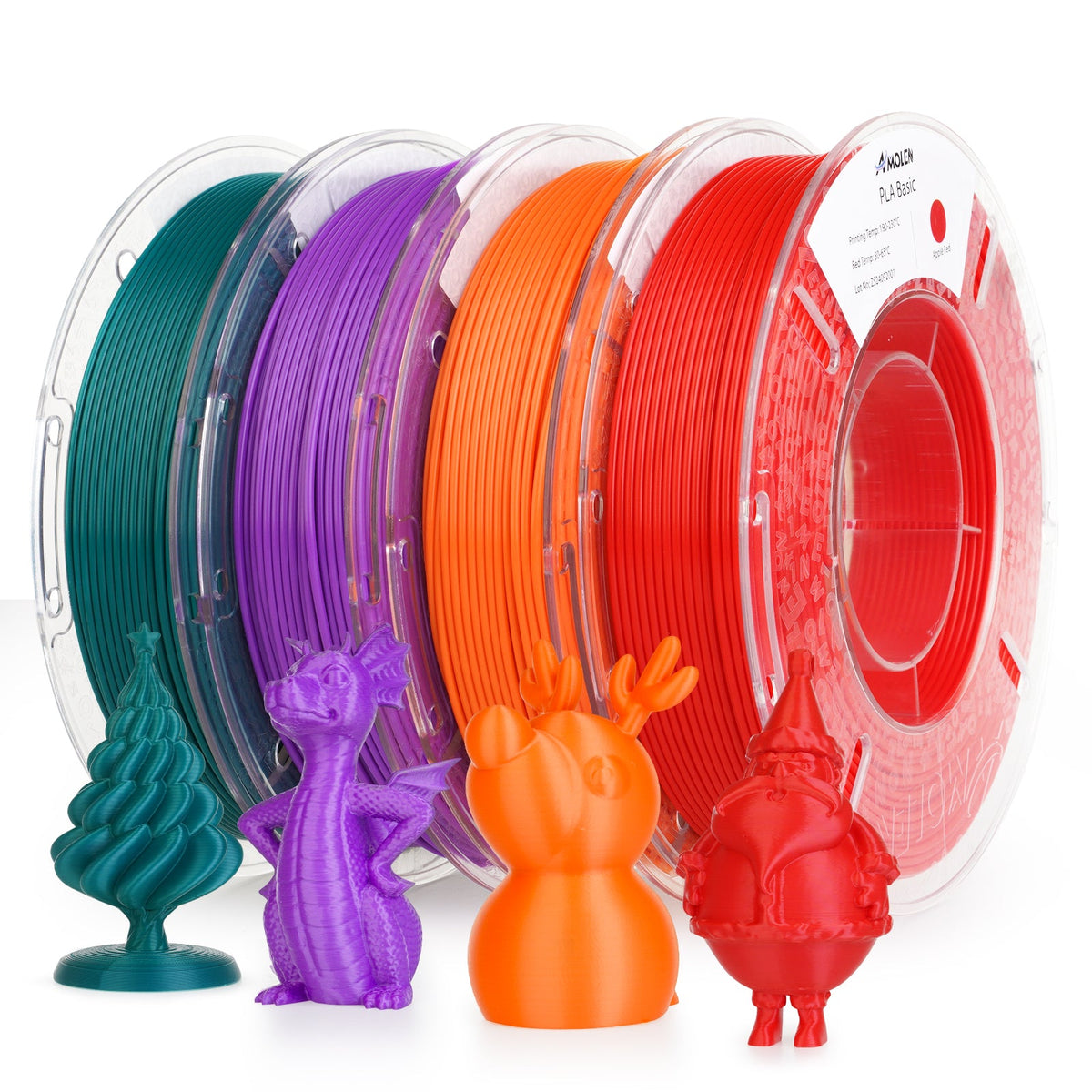 Amolen PLA Basic Variety Pack (4 x 250g), 1.75mm