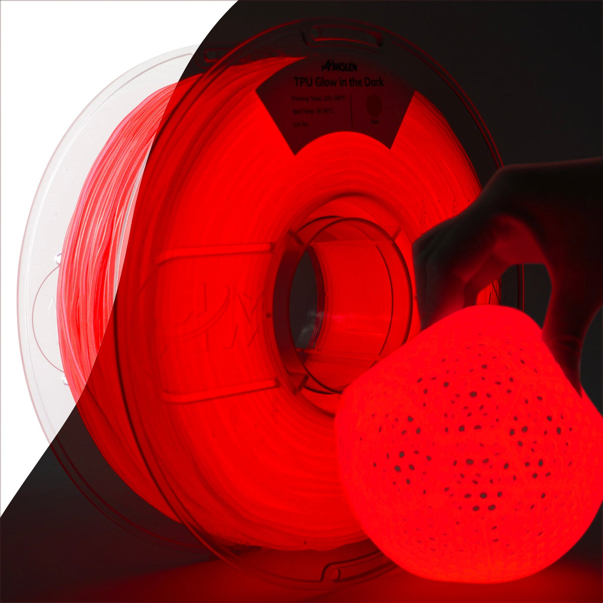 Amolen TPU Glow-in-the-Dark 1.75mm, 1KG/2.2LB