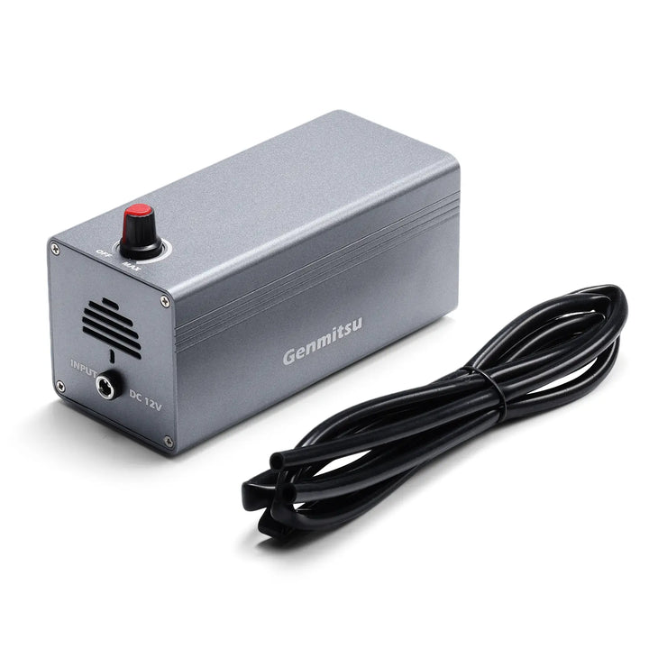Genmitsu air-assist pump with adjustable control knob and black hose