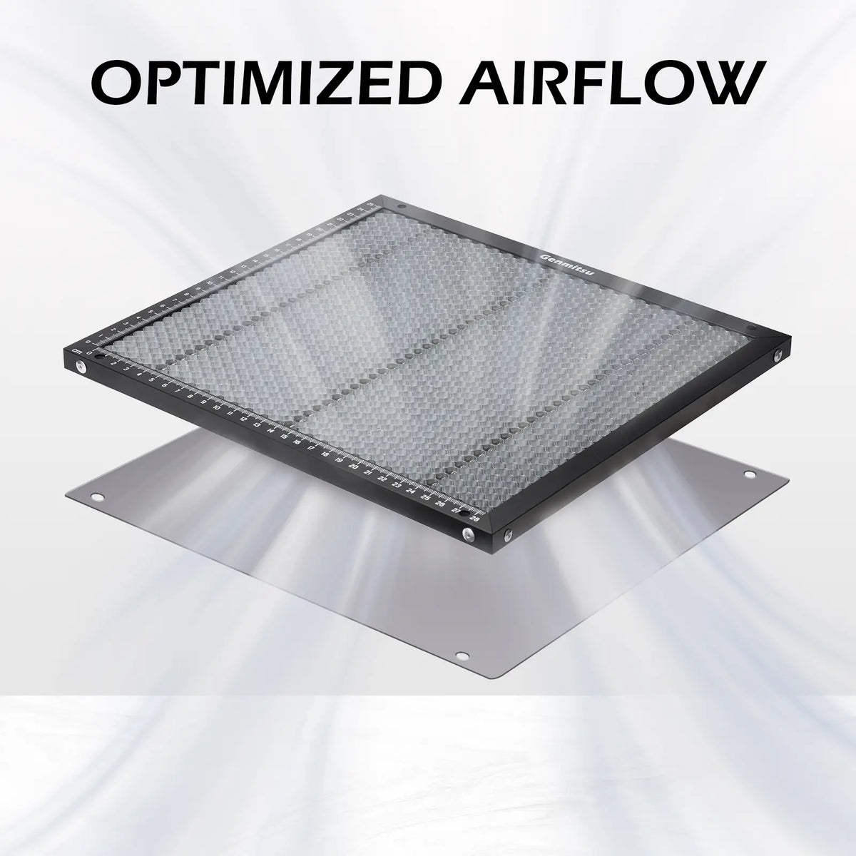 Genmitsu Kortek honeycomb bed airflow illustration