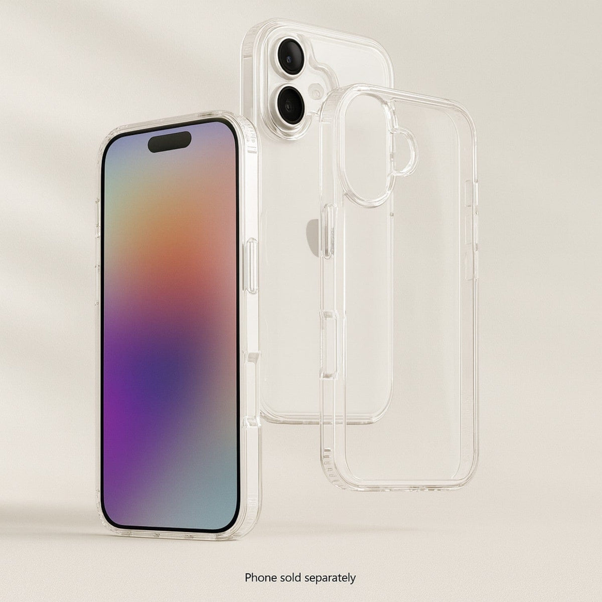 SaharaCase Venture Clear Case for iPhone 17 — case and phone display