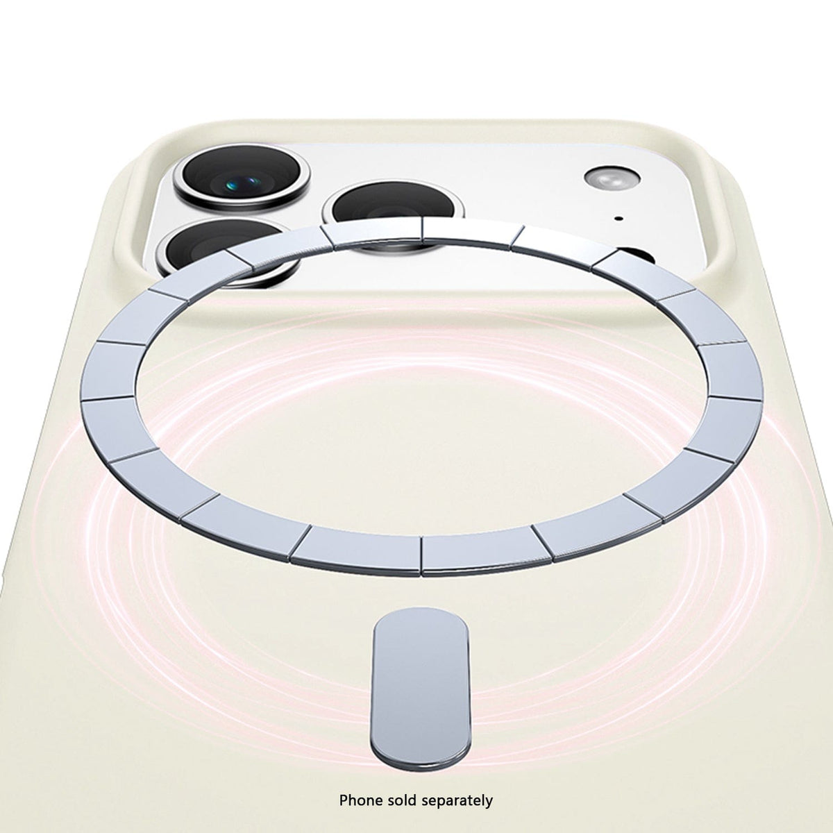 SaharaCase Venture MagSafe-Compatible Silicone Case for iPhone 17 Pro — magnetic ring illustration