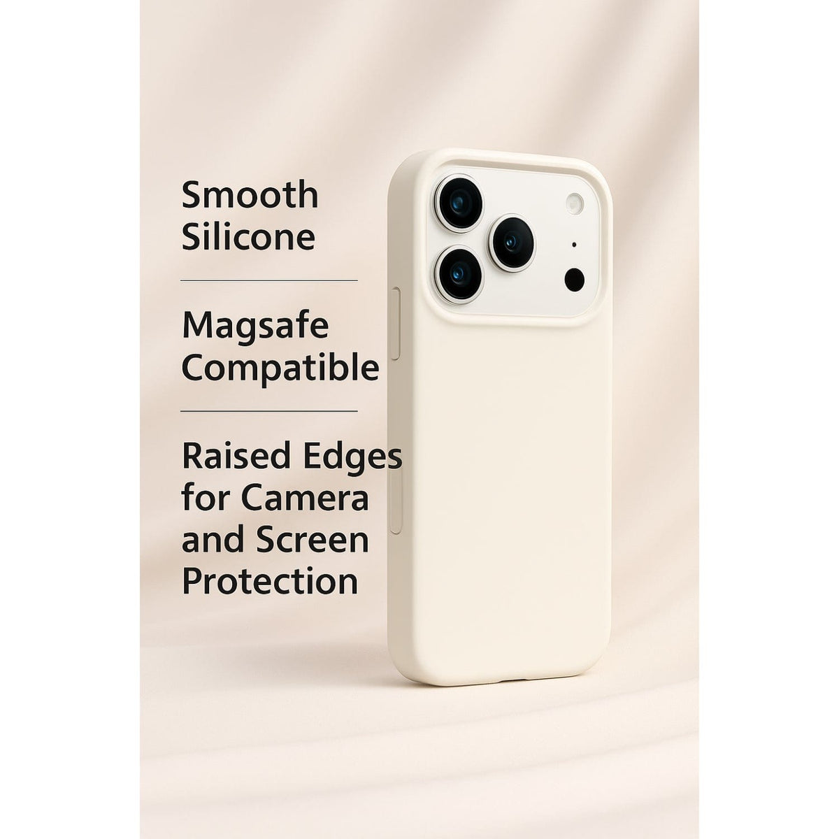 SaharaCase Venture MagSafe-Compatible Silicone Case for iPhone 17 Pro — supplier feature illustration
