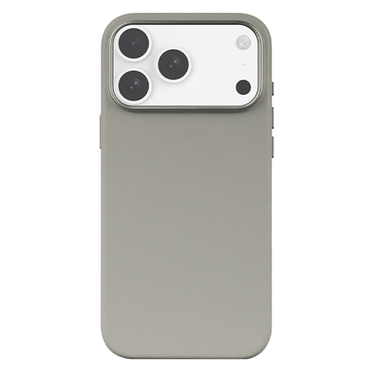 SaharaCase Indy Vegan Leather Case for iPhone 17 Pro — gray rear view