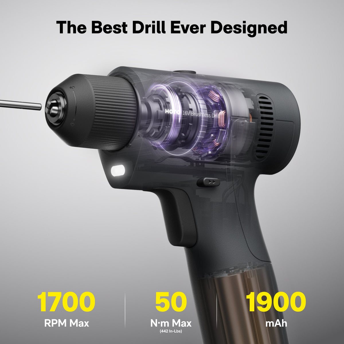 HOTO 16V Brushless Drill Tool Kit