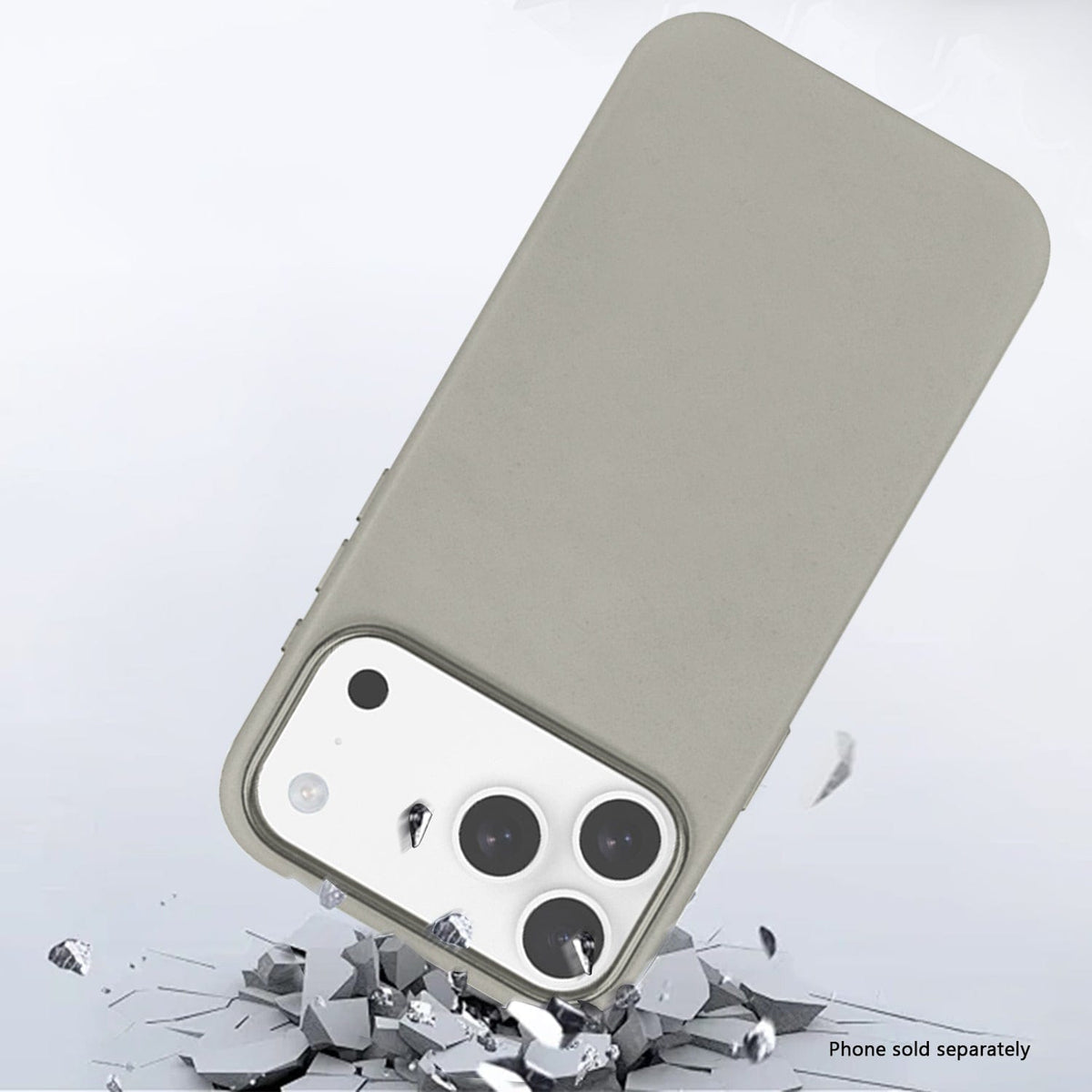 SaharaCase Indy Vegan Leather Case for iPhone 17 Pro — gray impact illustration