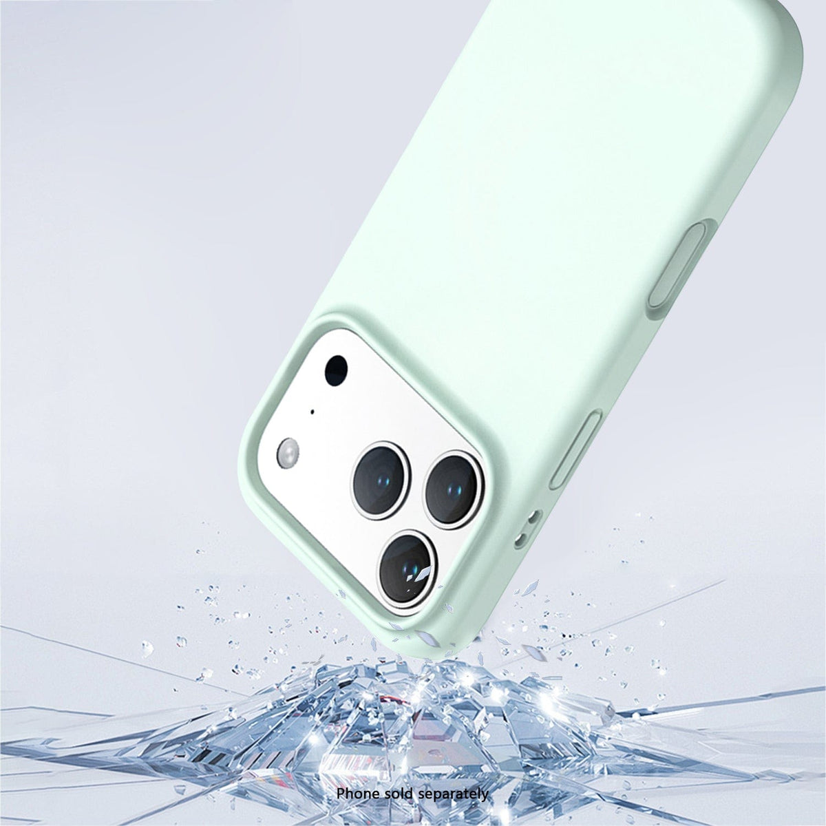 SaharaCase Venture MagSafe-Compatible Silicone Case for iPhone 17 Pro — corner detail illustration