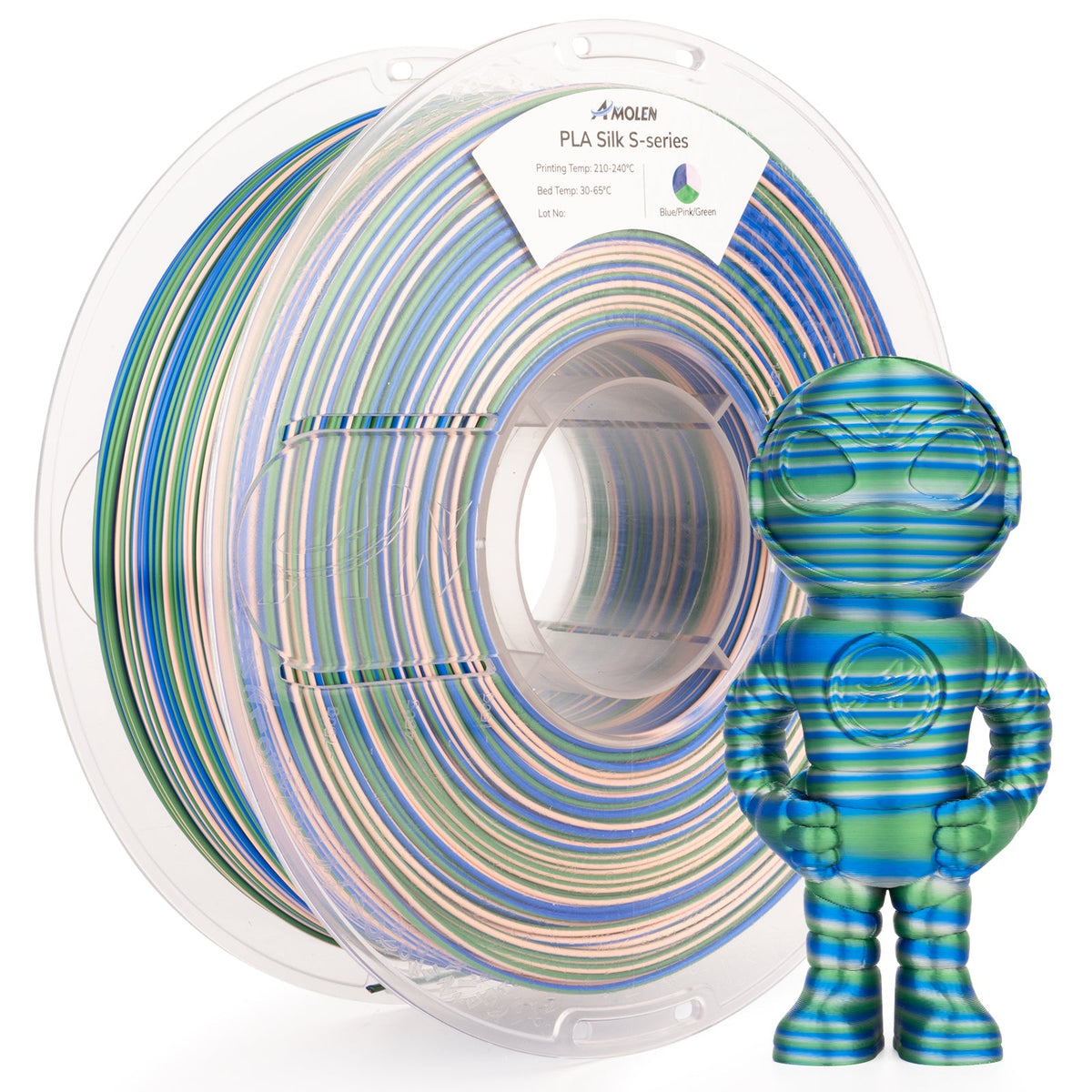 Amolen PLA Silk S-Series Filament, 1.75mm, 1kg