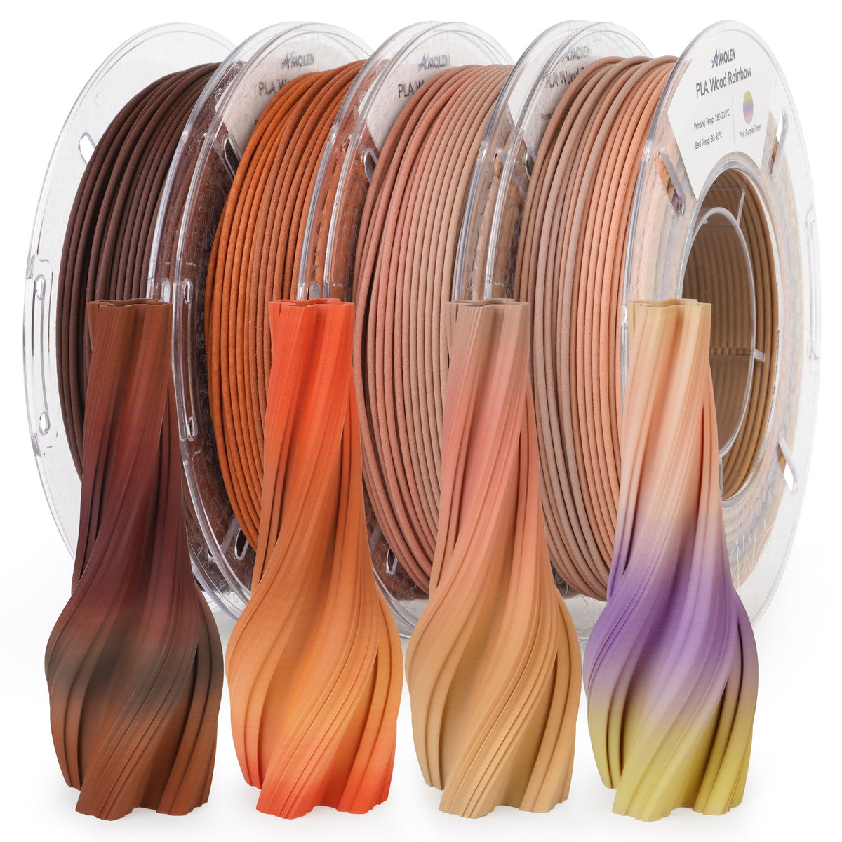 Amolen PLA Wood Variety Pack (4x200g)