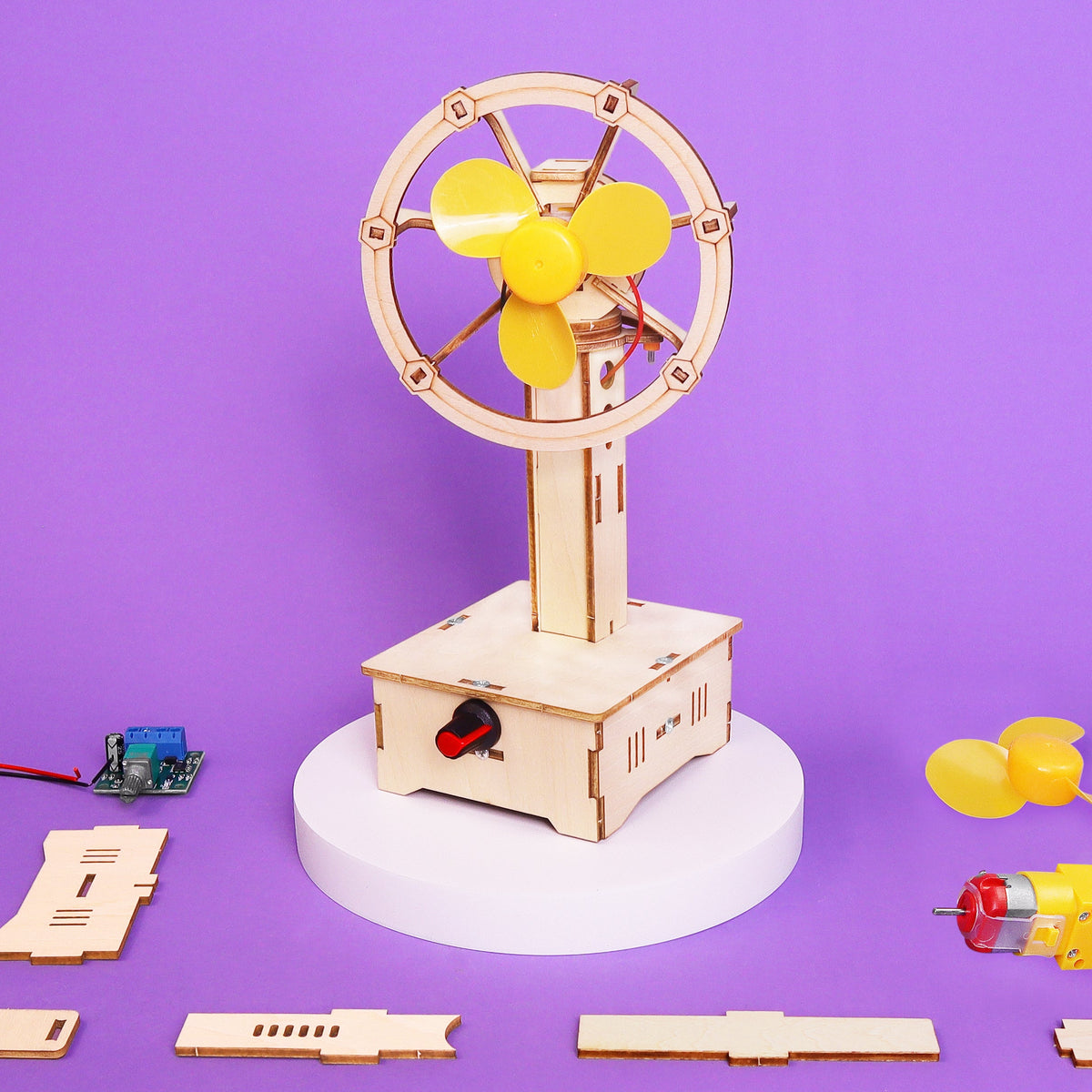Kitsville ST052: Variable-speed fan and parts on purple background