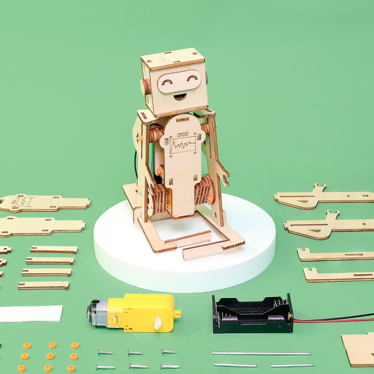 Kitsville WalkieBot Walking Robot Kit — robot with components