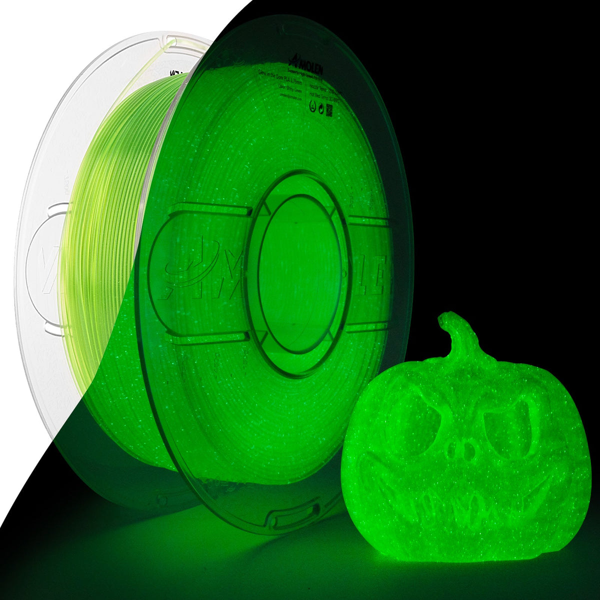 Amolen PLA Glow-in-the-Dark 1.75mm, 1KG/2.2LB