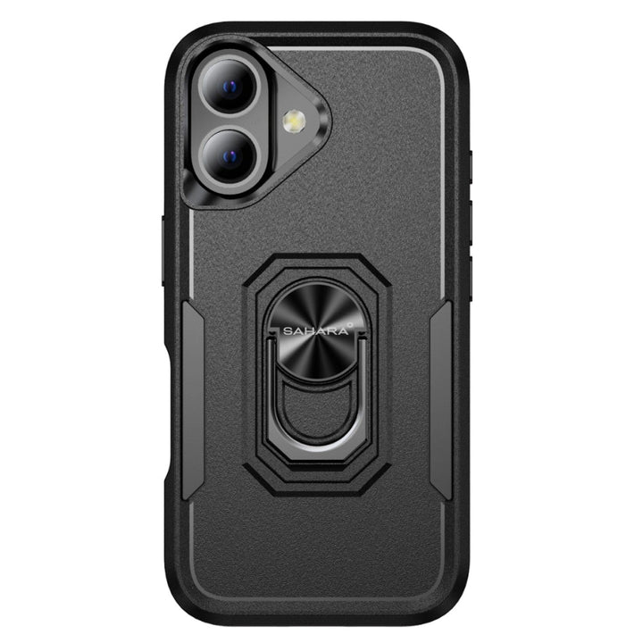 SaharaCase Raider Heavy-Duty Kickstand Case for iPhone 17 — rear ring stand