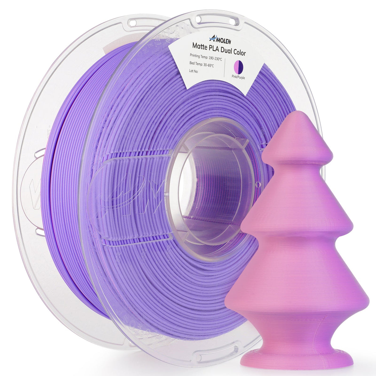 Amolen PLA Matte Dual Filament 1.75mm, 1KG/2.2LB
