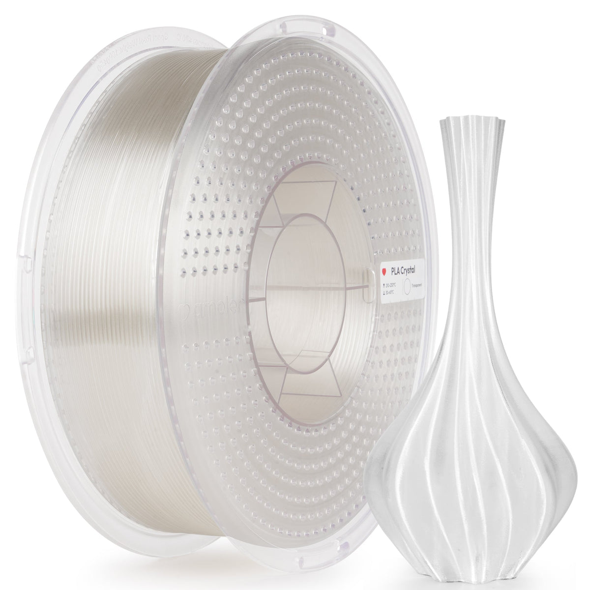 Amolen PLA Crystal-Transparent 1.75mm, 1KG/2.2LB