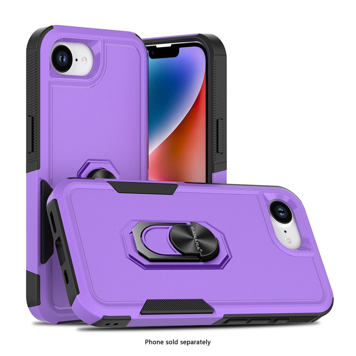 SaharaCase Raider Heavy-Duty Kickstand Case for iPhone 17e & iPhone 16e — case fit and edge details