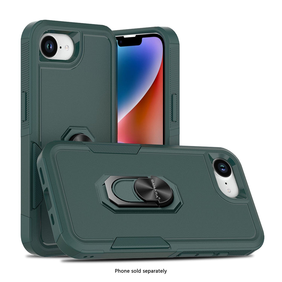 SaharaCase Raider Heavy-Duty Kickstand Case for iPhone 17e & iPhone 16e — case fit and edge details