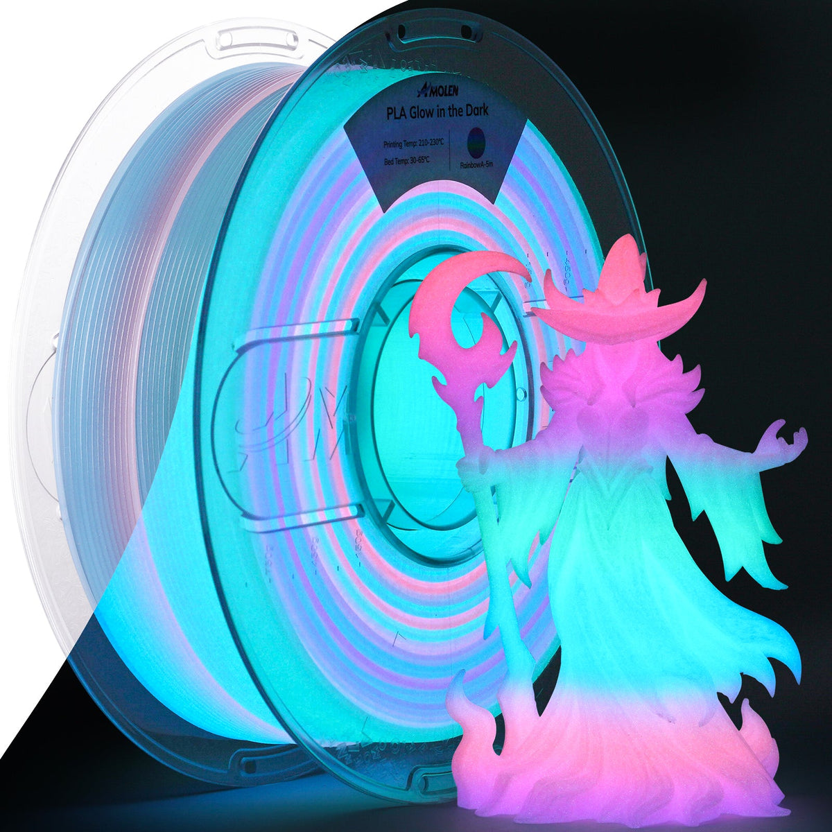 Amolen PLA Glow-in-the-Dark 1.75mm, 1KG/2.2LB