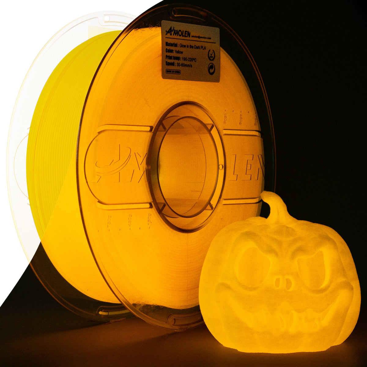 Amolen PLA Glow-in-the-Dark 1.75mm, 1KG/2.2LB