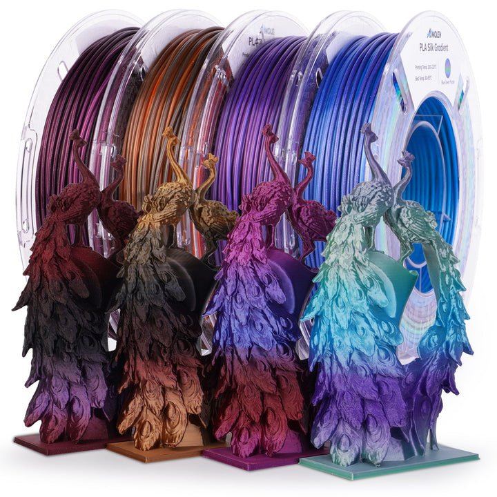 Amolen PLA Silk Shiny Gradient Variety Pack (4x200g) - 1.75MM