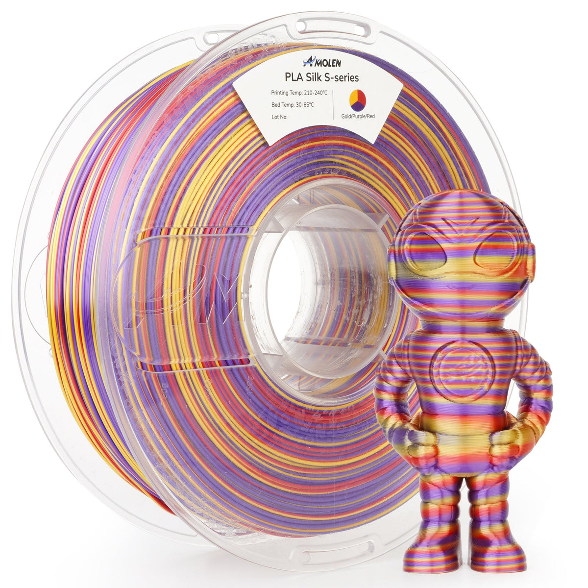 Amolen PLA Silk S-Series Filament, 1.75mm, 1kg