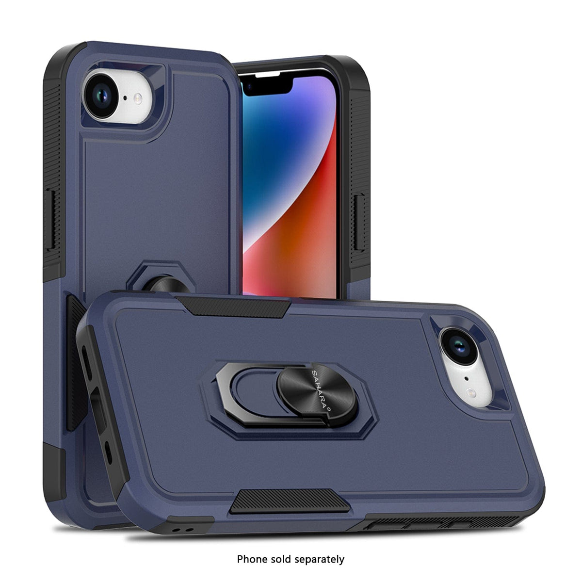 SaharaCase Raider Heavy-Duty Kickstand Case for iPhone 17e & iPhone 16e — case fit and edge details