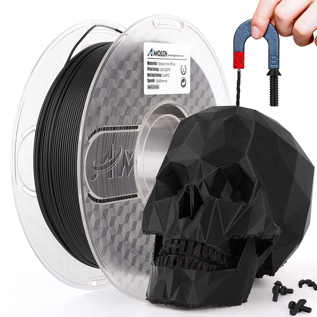 Amolen PLA Metal 1.75mm, 1KG/2.2LB